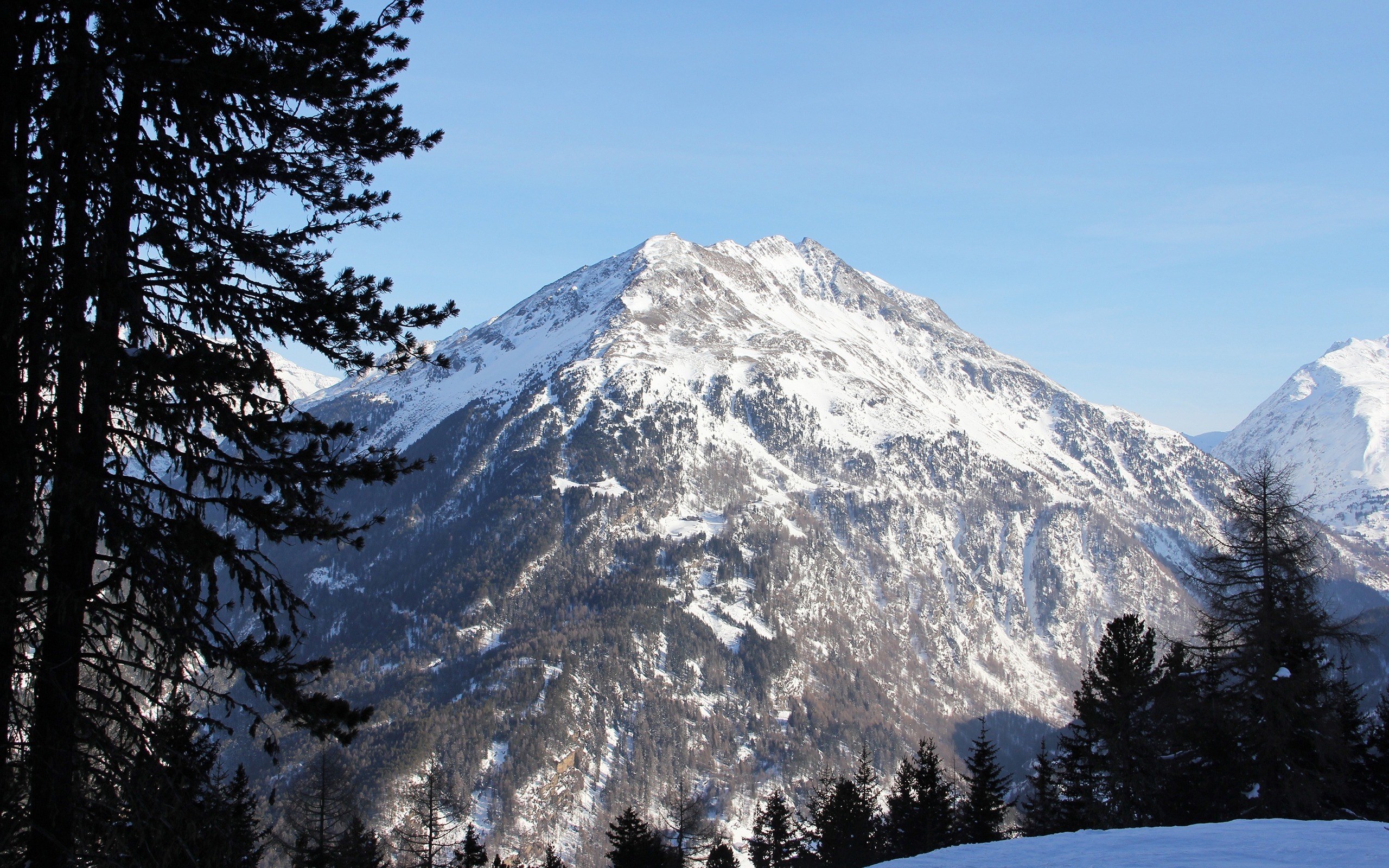 Zima, Góry, Alpy, Austria