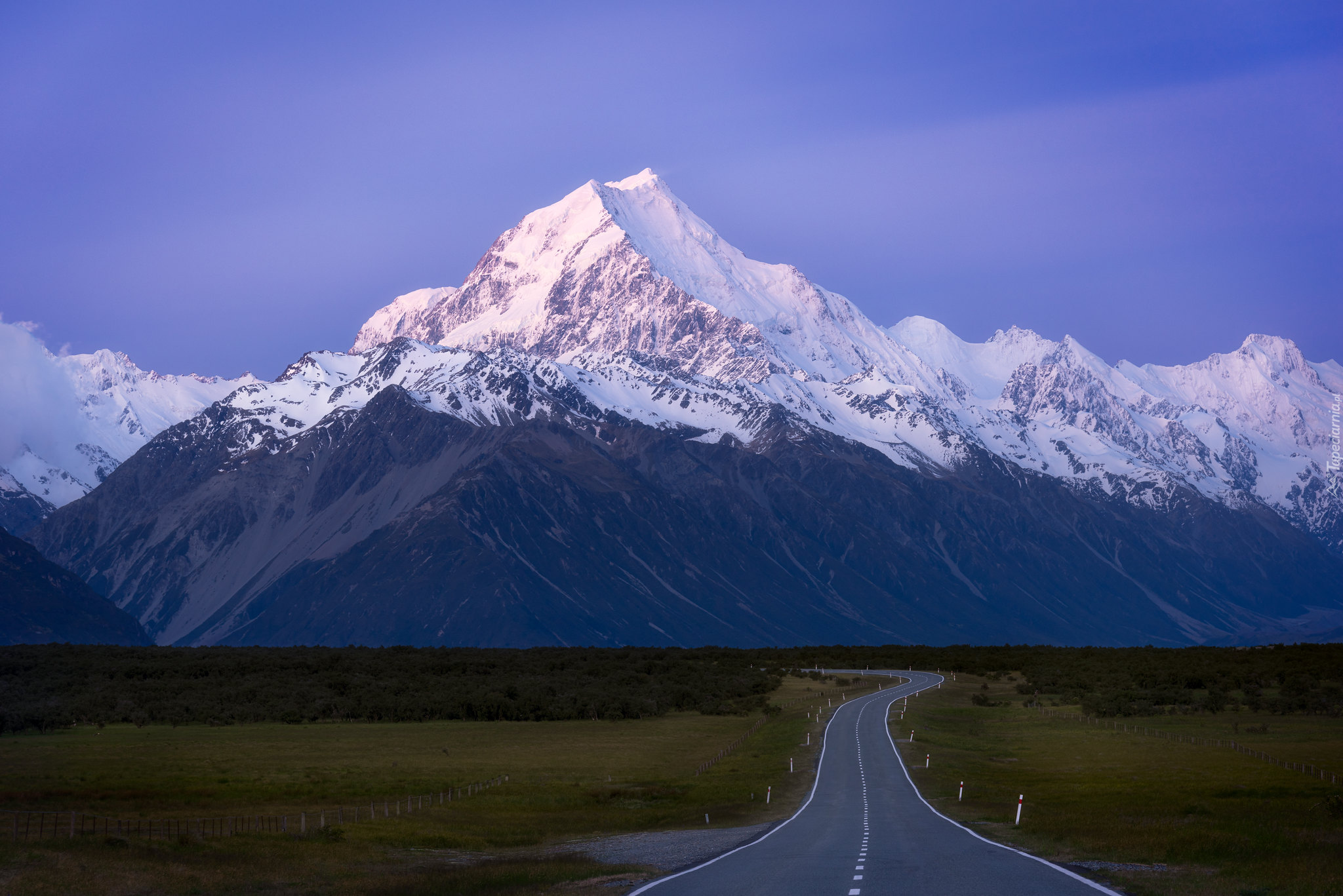 Góry, Alpy Południowe, Góra Cooka, Droga, Park Narodowy Góry Cooka, Nowa Zelandia