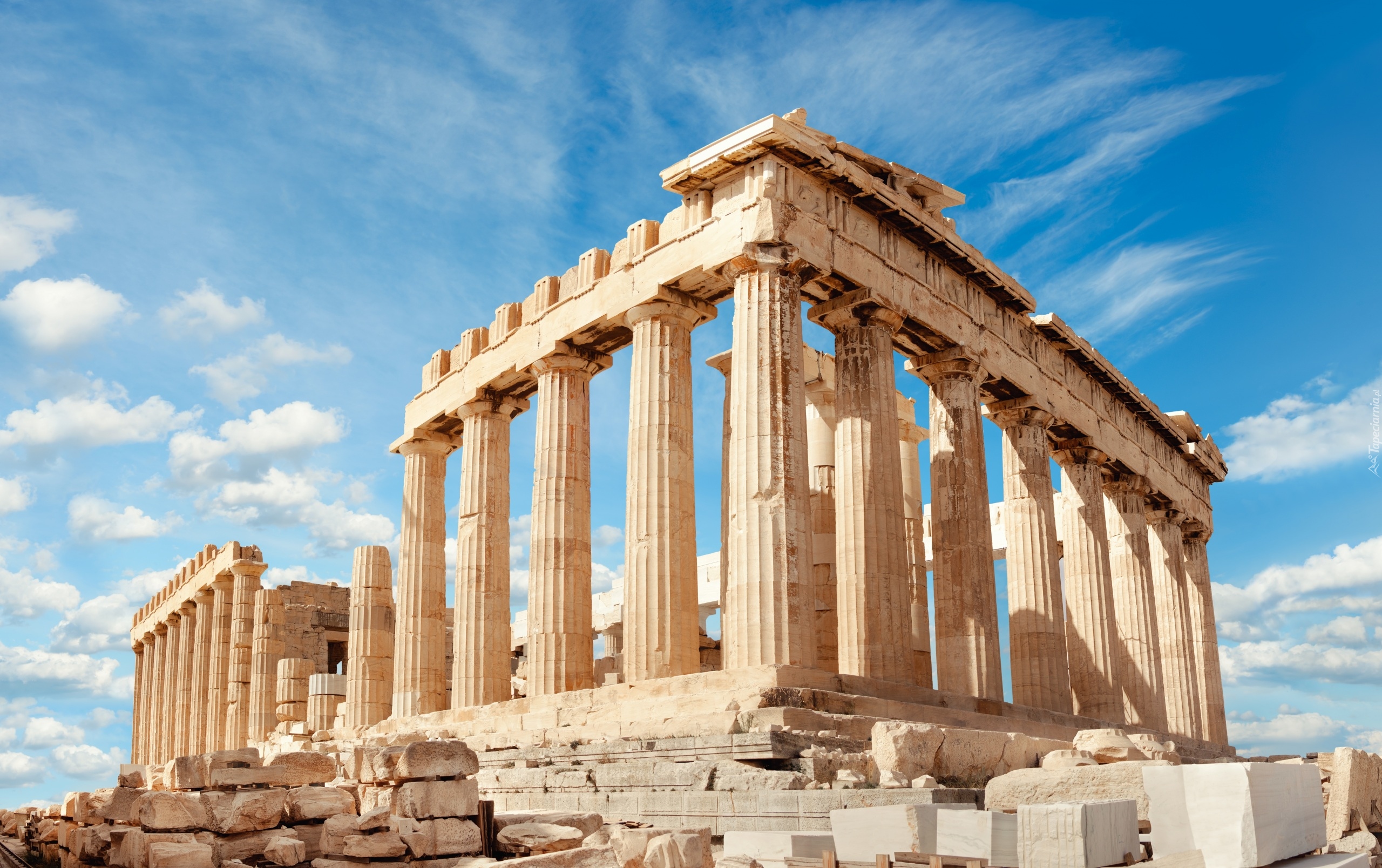 Grecja, Ateny, Ruiny, Partenon, Kolumny, Zabytek