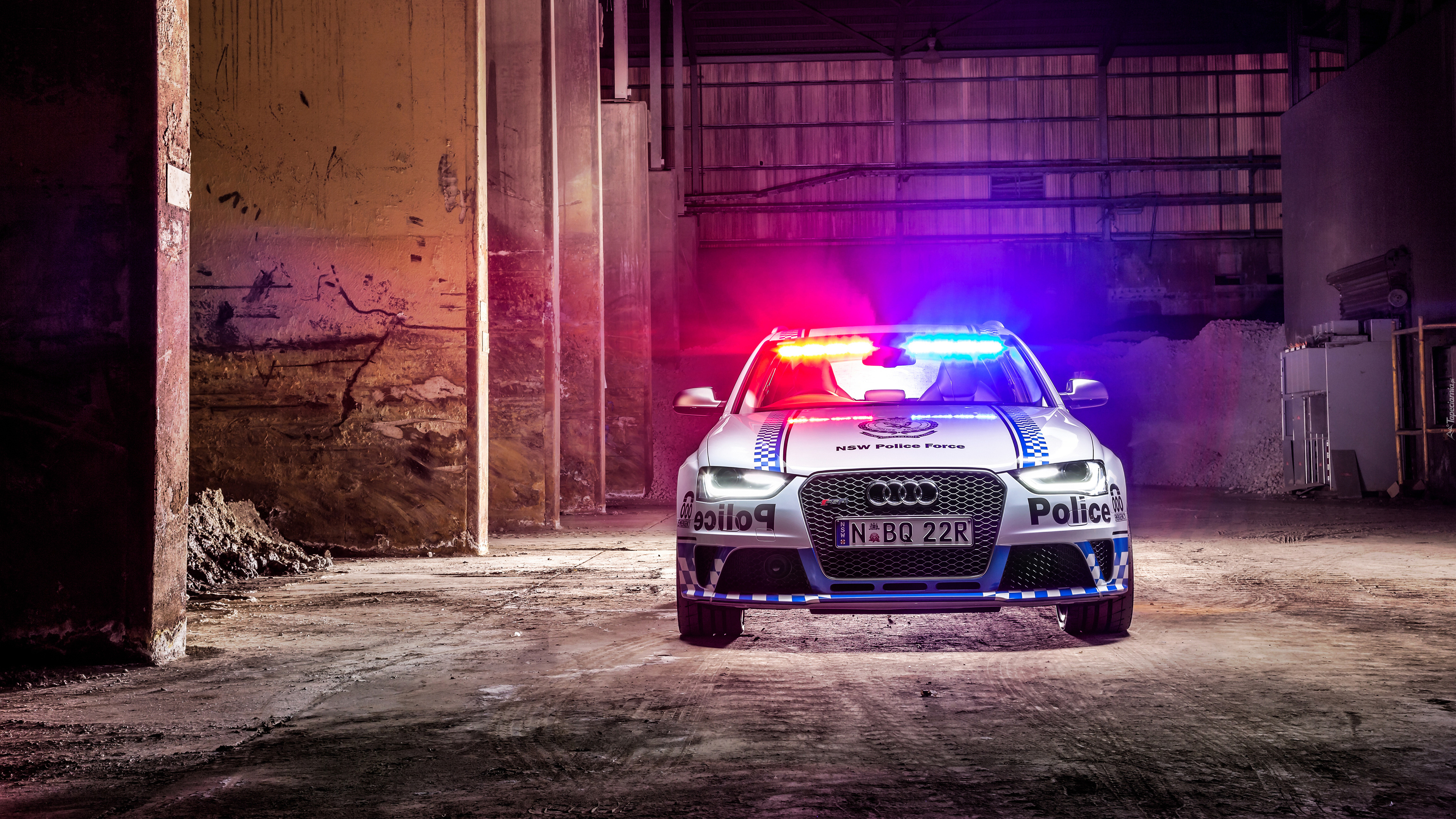 Samochód, Policyjny, Audi RS4 Avant, 2015
