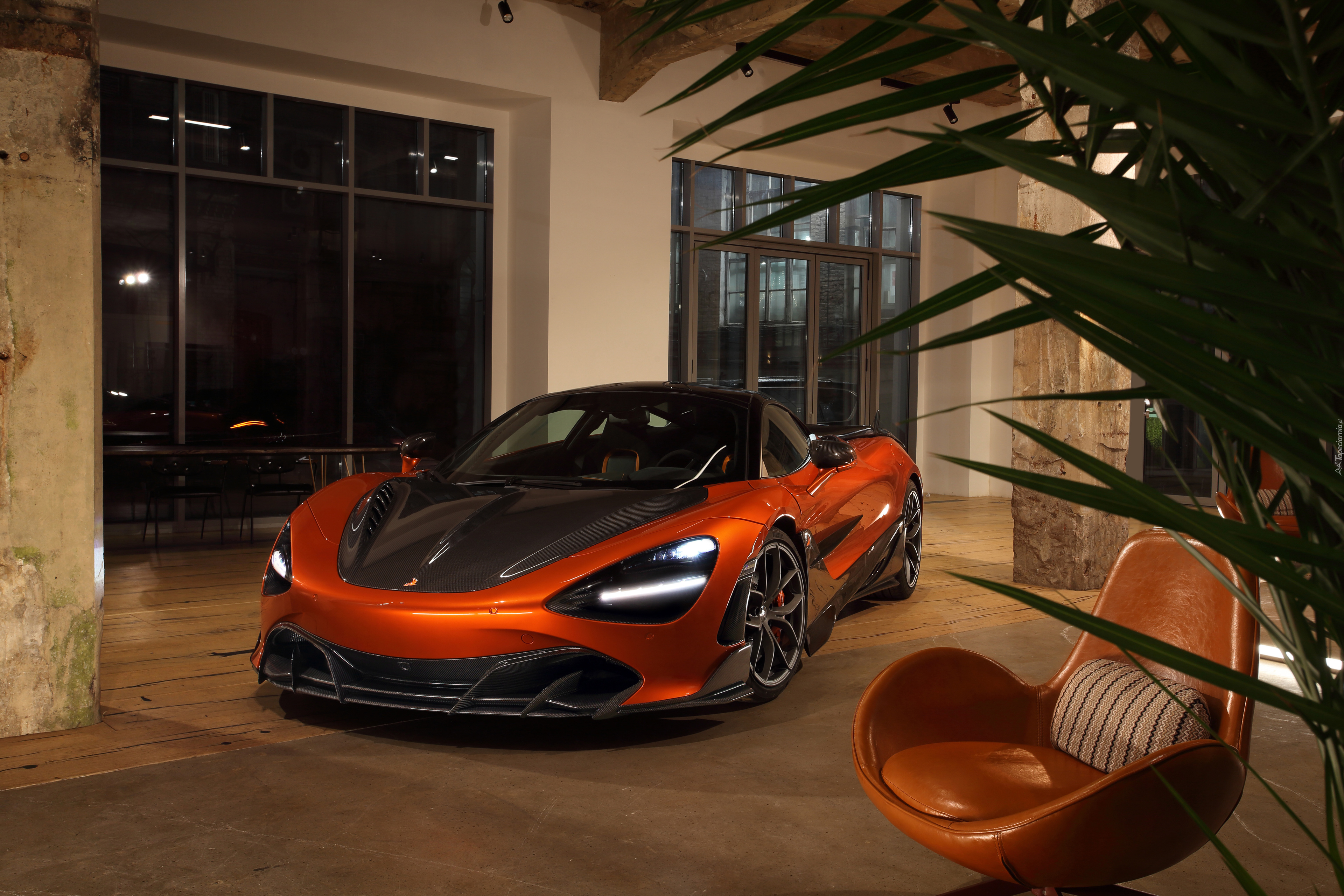 Pomarańczowy, McLaren 720S Fury, 2020, Salon