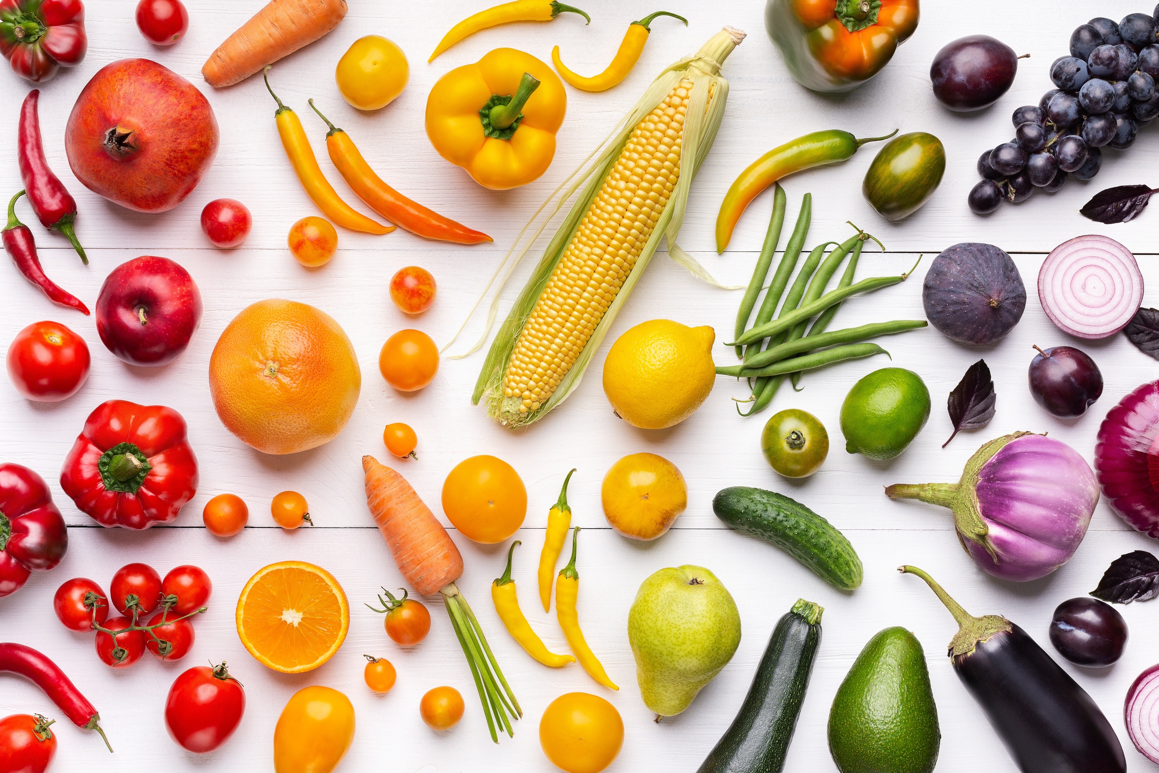 Kolorowe, Owoce, Warzywa, Deski