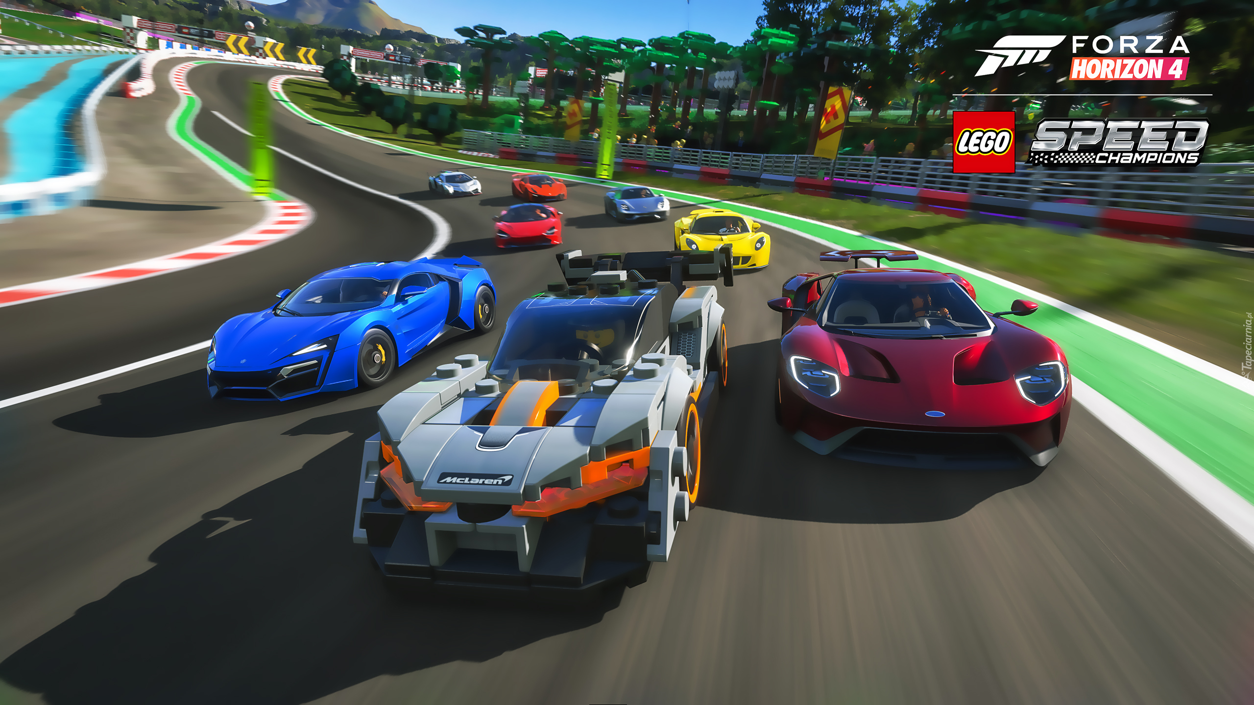 Gra, Forza Horizon 4, LEGO Speed Champions, Tor, Wyścig, Plakat