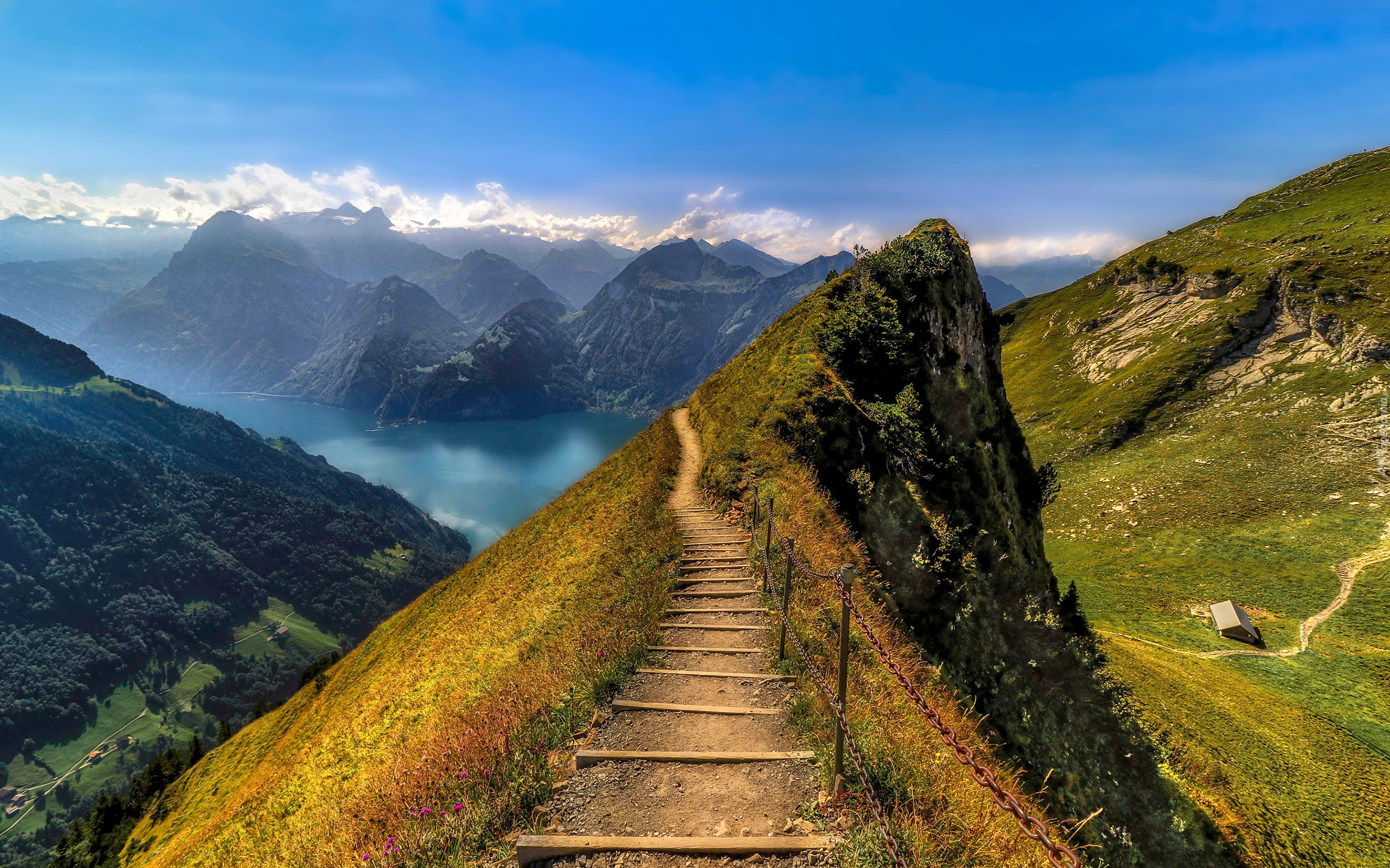 Szwajcaria, Góry, Alpy, Lake Lucerne, Jezioro Czterech Kantonów, Ścieżka, Natura