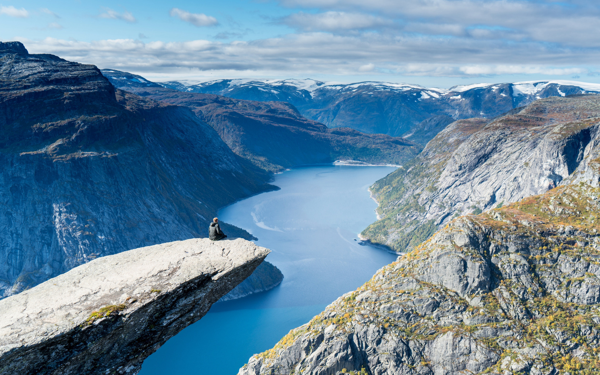 Norwegia, Skała, Trolltunga, Język Trolla, Góry, Jezioro Ringedalsvatnet