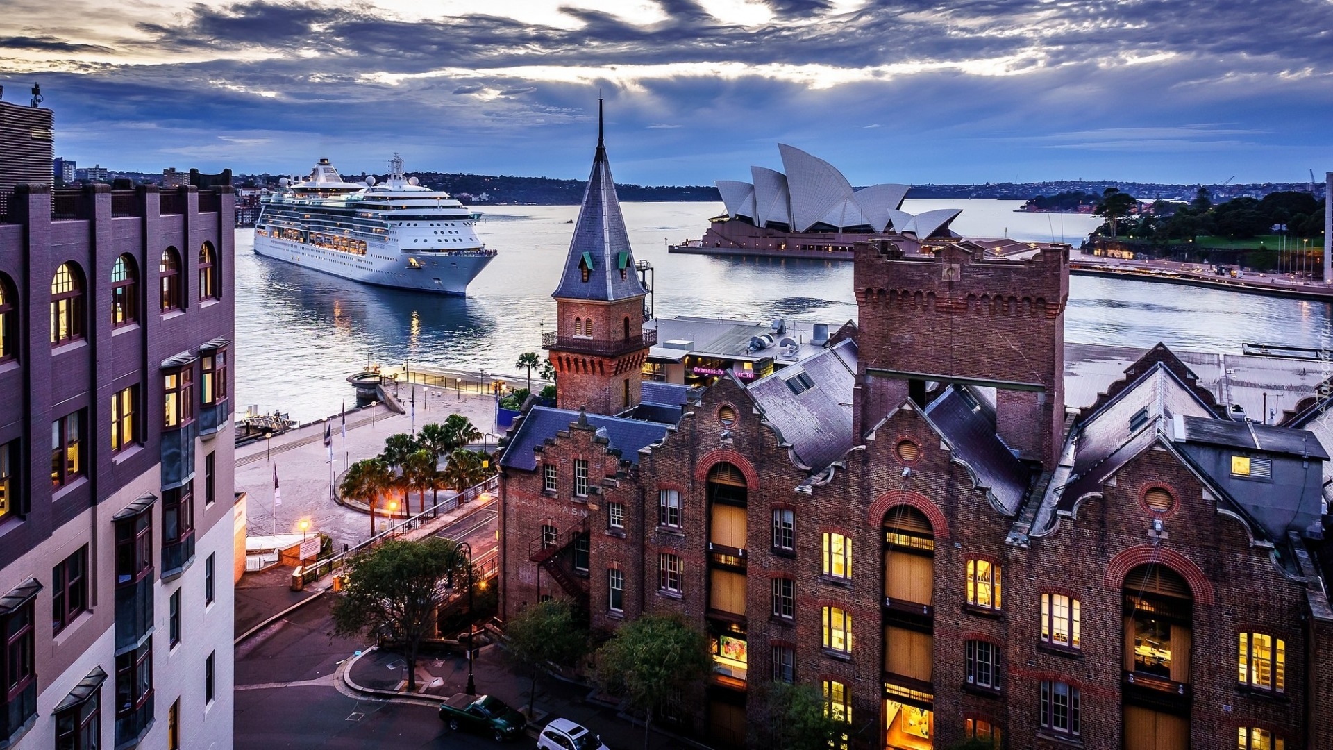 Australia, Sydney, Morze, Statek, Domy, Sydney Opera House