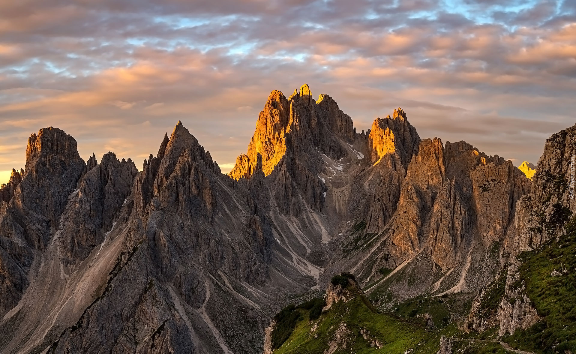 Góry, Szczyty, Masyw, Tre Cime di Lavaredo, Dolomity, Włochy