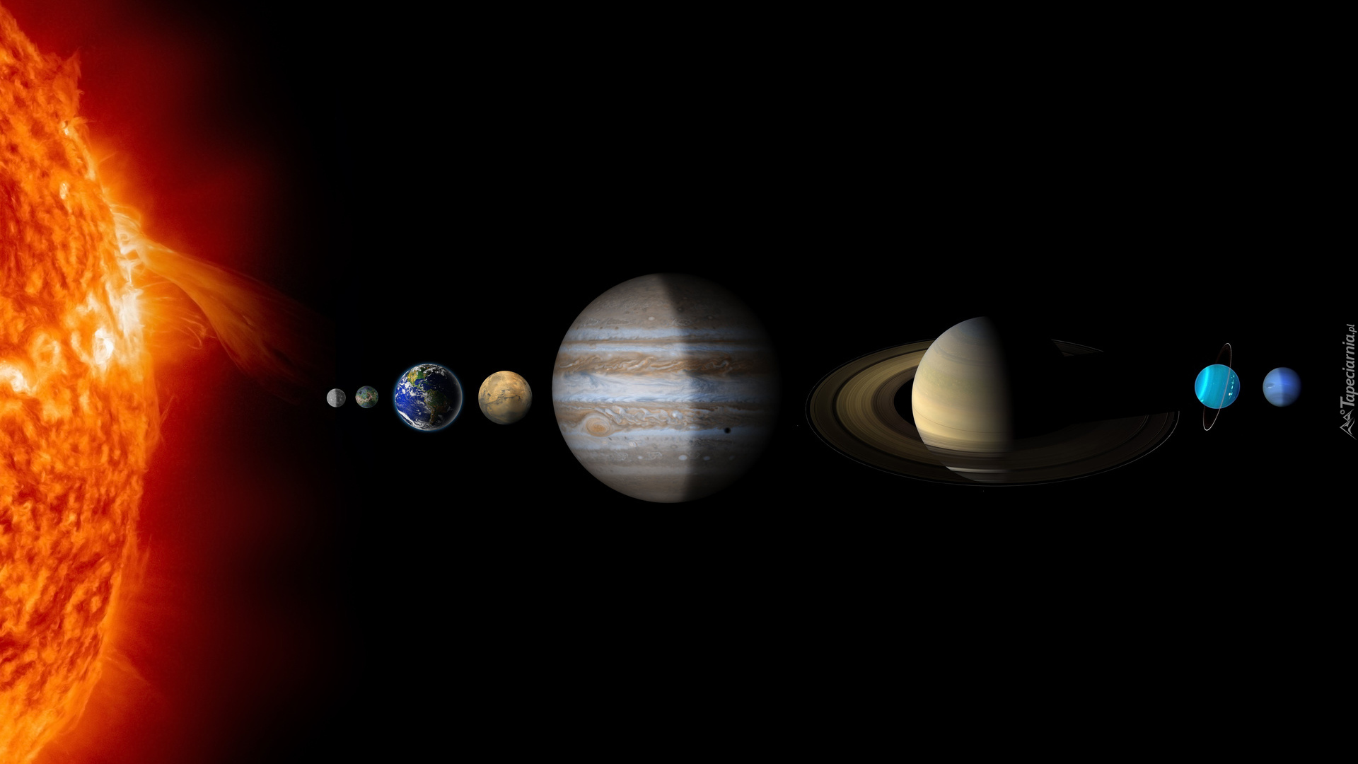 Układ słoneczny, Gwiazda, Słońce, Planety, Merkury, Wenus, Ziemia, Mars, Jowisz, Saturn, Uran, Neptun