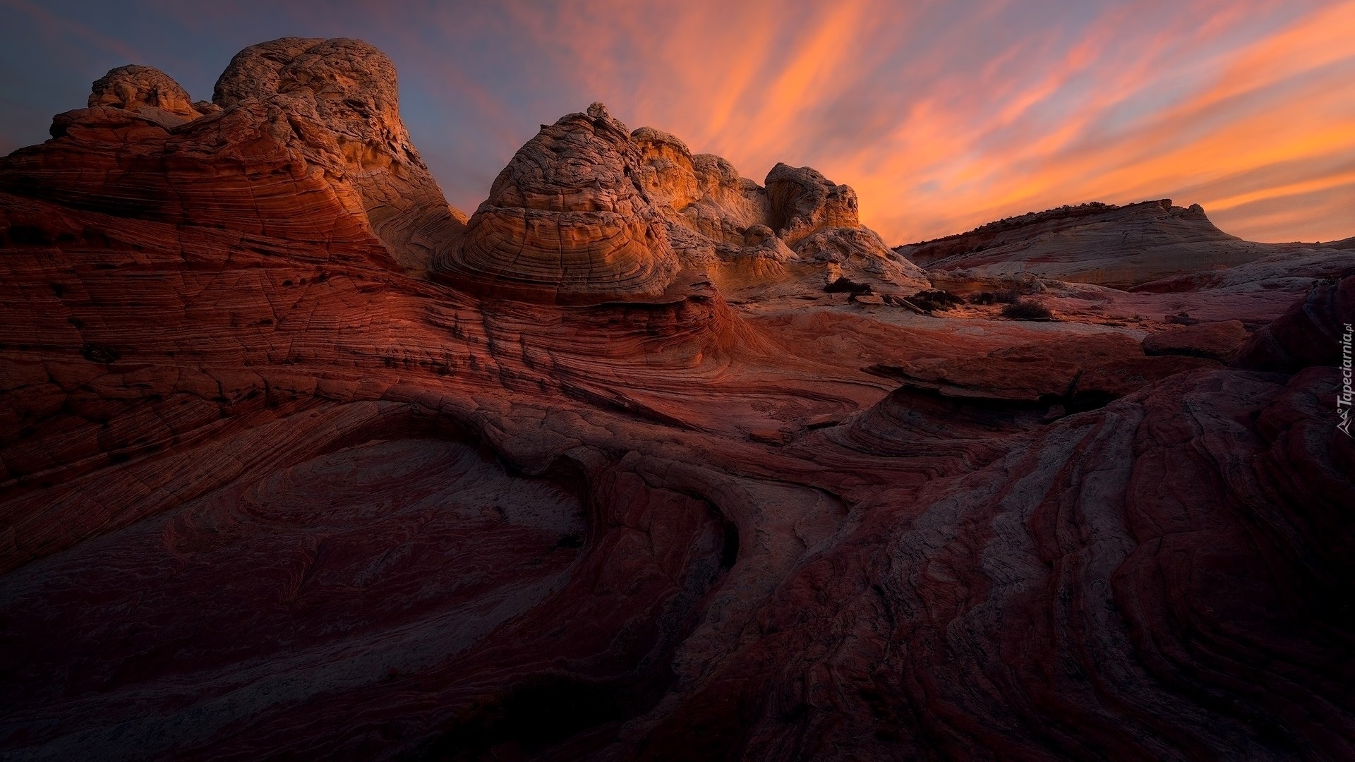 Skały, Formacje skalne, White Pocket, Vermilion Cliffs National Monument, Pomnik narodowy, Arizona, Stany Zjednoczone