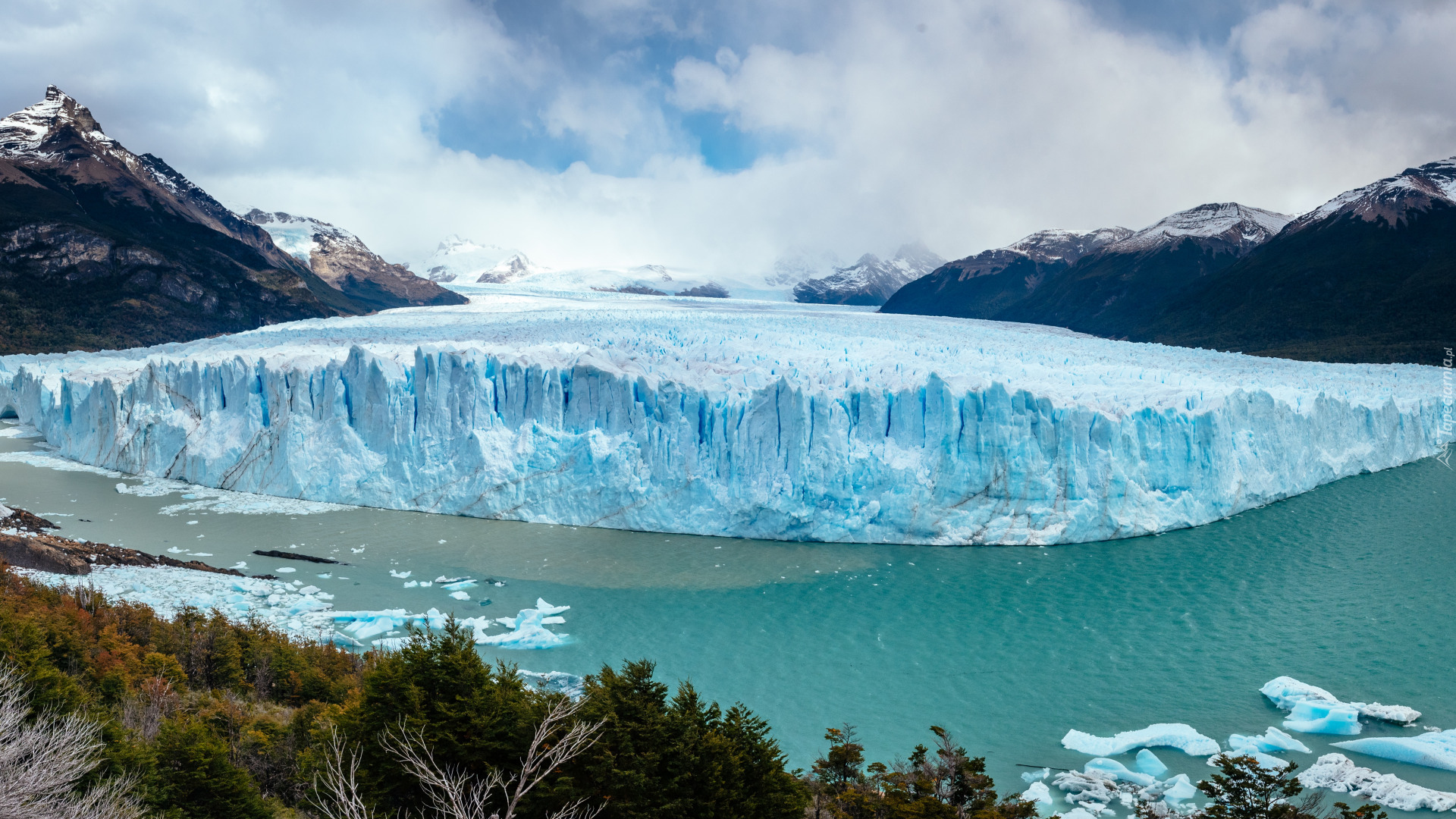 Lodowiec, Perito Moreno, Jezioro, Lago Argentino, Góry, Park Narodowy Los Glaciares, Prowincja Santa Cruz, Argentyna