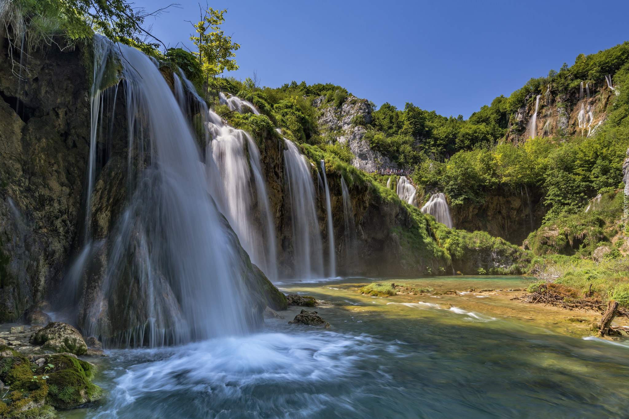 Chorwacja, Wodospady, Drzewa, Roślinność, Park Narodowy Jezior Plitwickich