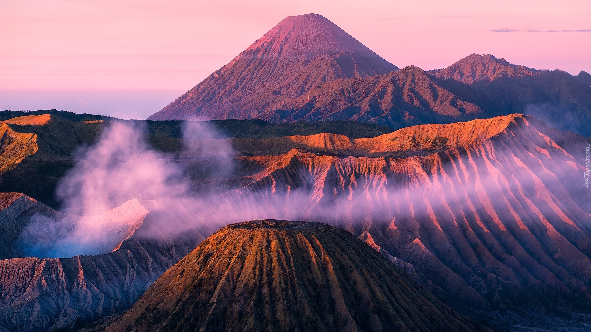 Indonezja, Wulkan, Bromo, Dym
