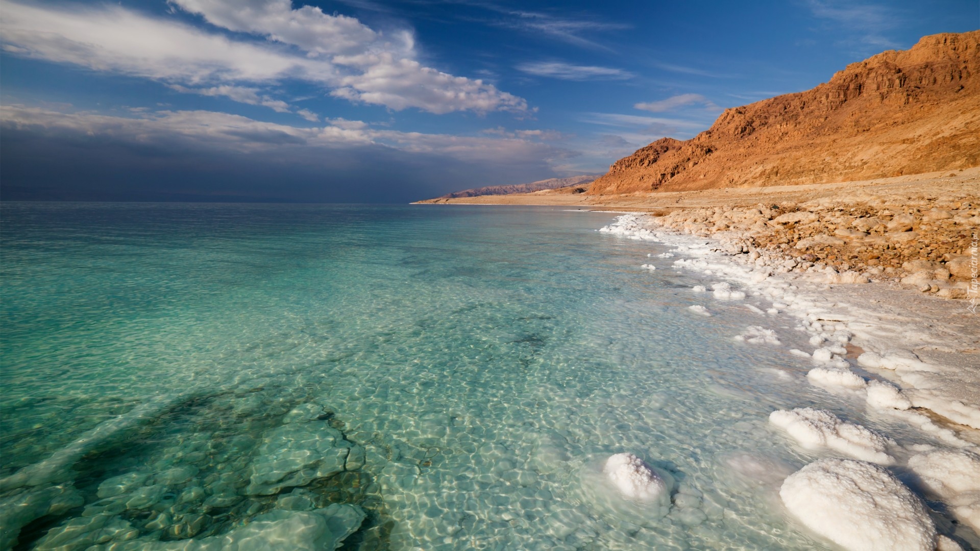 Morze Martwe, Izrael, Skały