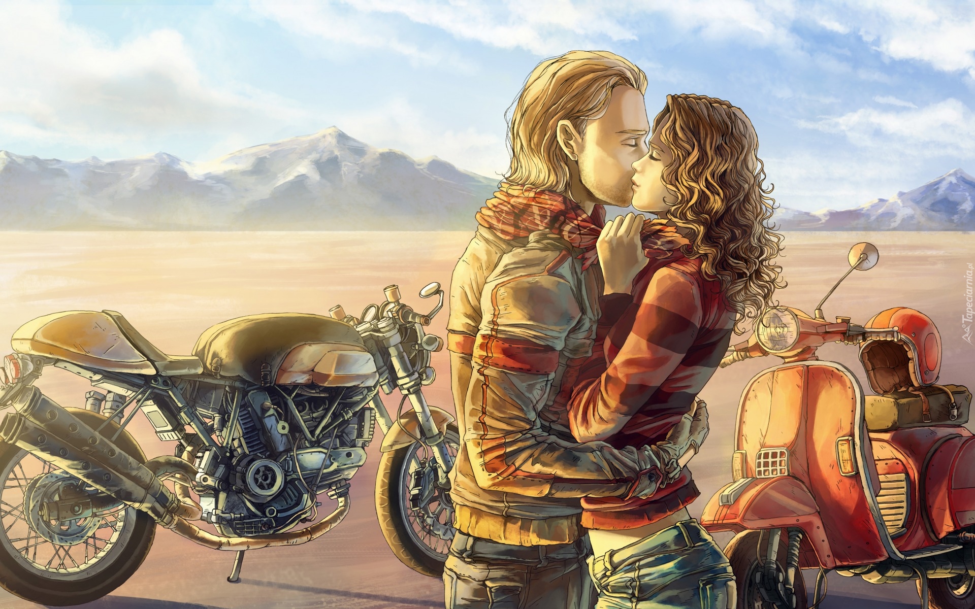 Miłosne, Zakochani, Motocykle