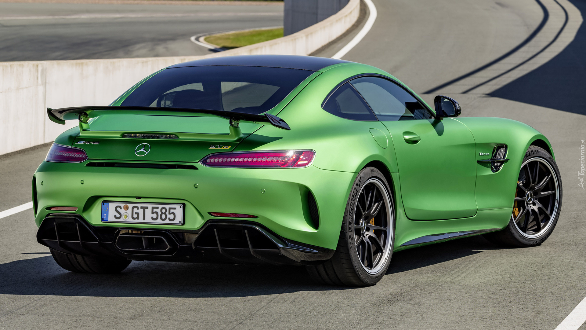 Zielony, Mercedes-AMG GT R, Tył