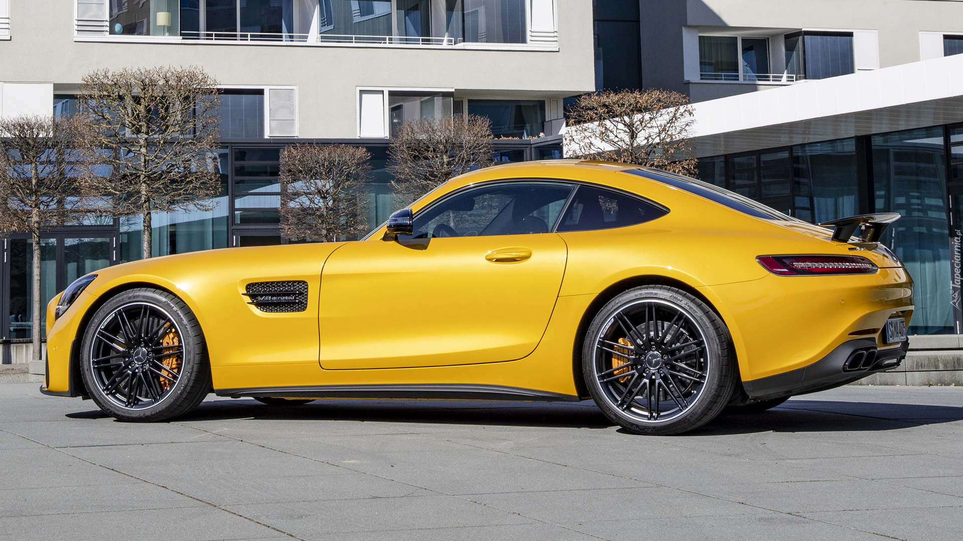 Żółty, Mercedes-AMG GT S, Bok