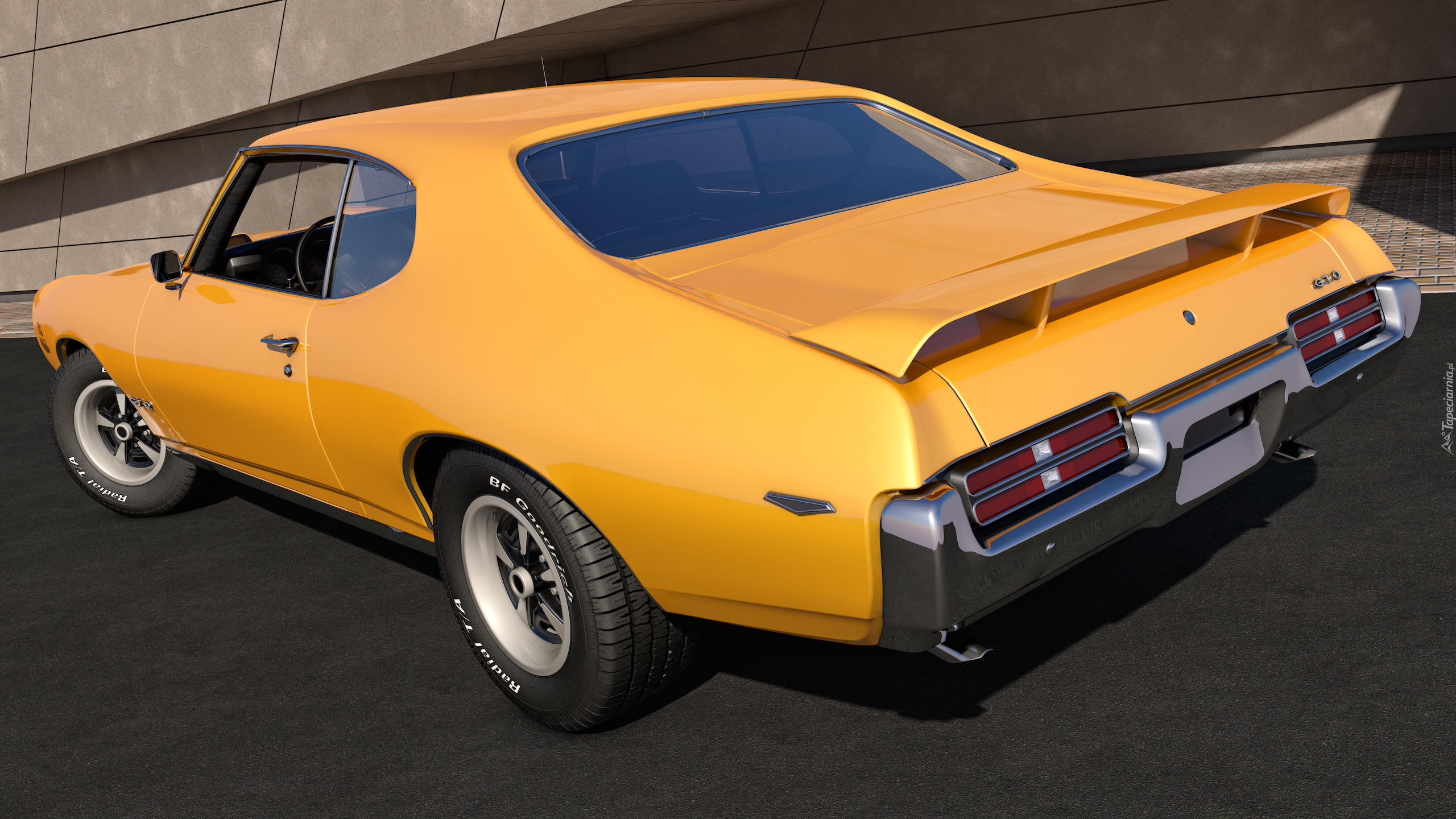 Żółty, Pontiac GTO, 1969, Zabytkowy
