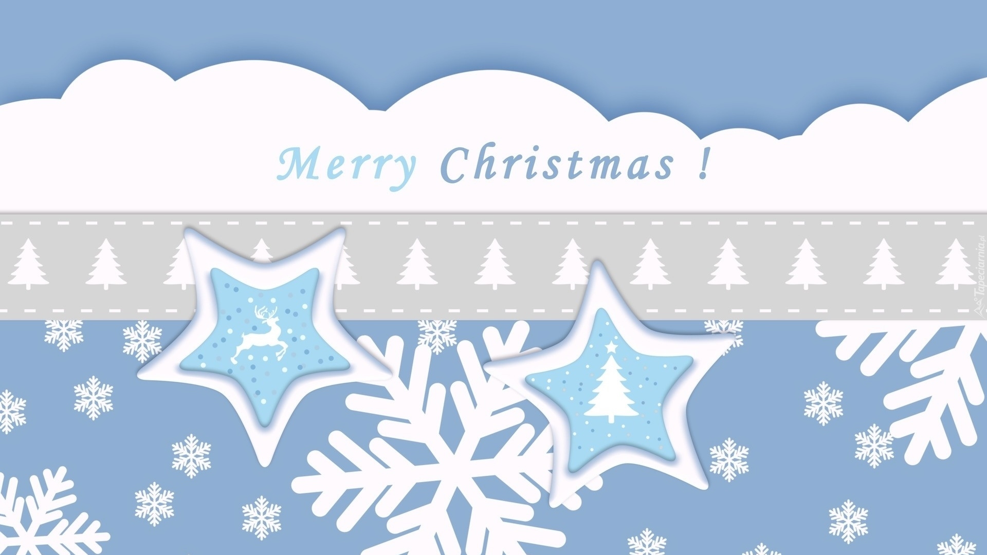 Boże Narodzenie, Życzenia, Merry Christmas, Gwiazdki, Niebieskie tło