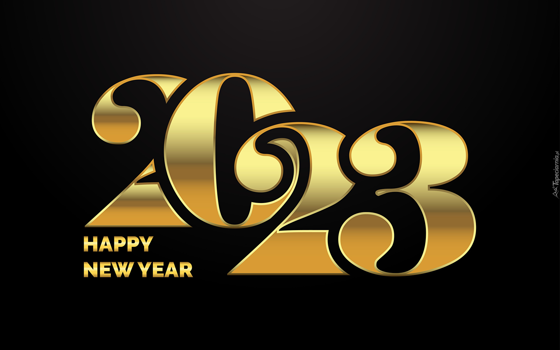 Nowy Rok, Sylwester, Data, 2023, Napis, Szczęśliwego Nowego Roku, Tło, Czarne