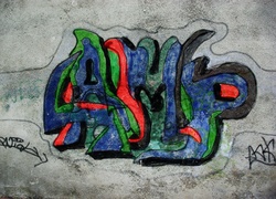 Graffiti, Ściana, Napis