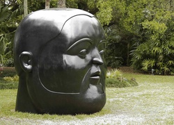 Posąg, Głowa, Ogród