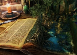 Książka, Bajka, Drzewa