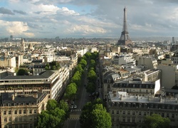 Paryż, Wieża Eiffla, Panorama, Miasta