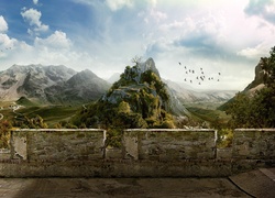 Góry, Mur, Baszta