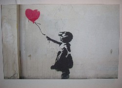Dziewczynka, Balonik, Mural, Banksy