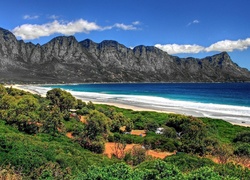Kogel Bay, Południowa Afryka, Góry, Morze, Zieleń