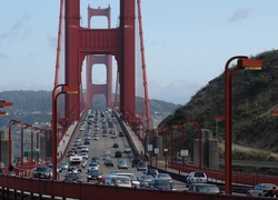 Most, Golden Gate, Samochody, Ruch, Uliczny