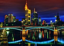 Niemcy, Frankfurt, Most, Panorama, Miasta