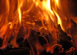 Płomienie, Ogień, Spalanie, Drewna