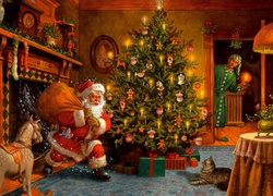 Mikołaj, Choinka, Boże, Narodzenie