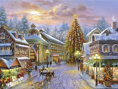 Ulica, Domy, Boże Narodzenie, Nicky Boehme