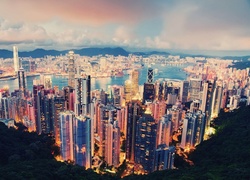 Hong Kong, Wieżowce, Niebo