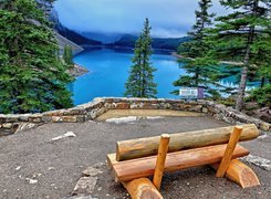 Jezioro, Góry, Park Narodowy, Kanada