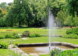 Ogród, Botaniczny, Poznań, Fontanna