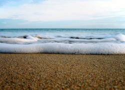 Plaża, Morze, Spieniona, Fala