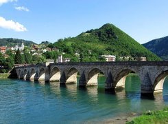 Rzeka, Most, Góra, Zabudowania, Hercegowina