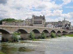 Rzeka, Most, Zamek, Amboise, Francja