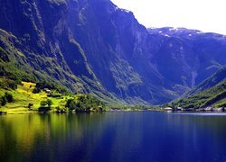 Norwegia, Góry, Fiord, Wioska Gudvangen