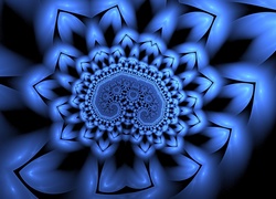 Niebieski, Kwiat, Fraktal