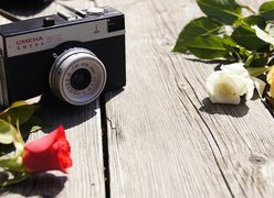 Aparat, Fotograficzny, Róże