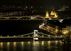 Węgry, Budapeszt, Zabytki, Most, Rzeka