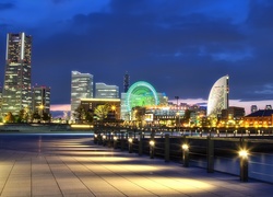 Miasto, Panorama, Yokohama, Japonia