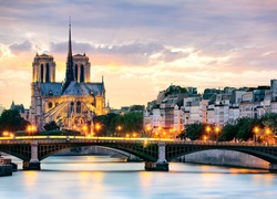 Katedra, Notre Dame, Most, Rzeka