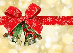 Świąteczne, Dzwonki, Kokarda, Boże Narodzenie