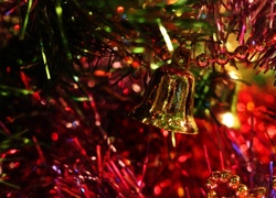 Złoty, Dzwonek, Ozdoba, Święta, Boże Narodzenie