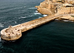 Malta, Morze, Domy, Latarnia, Morska